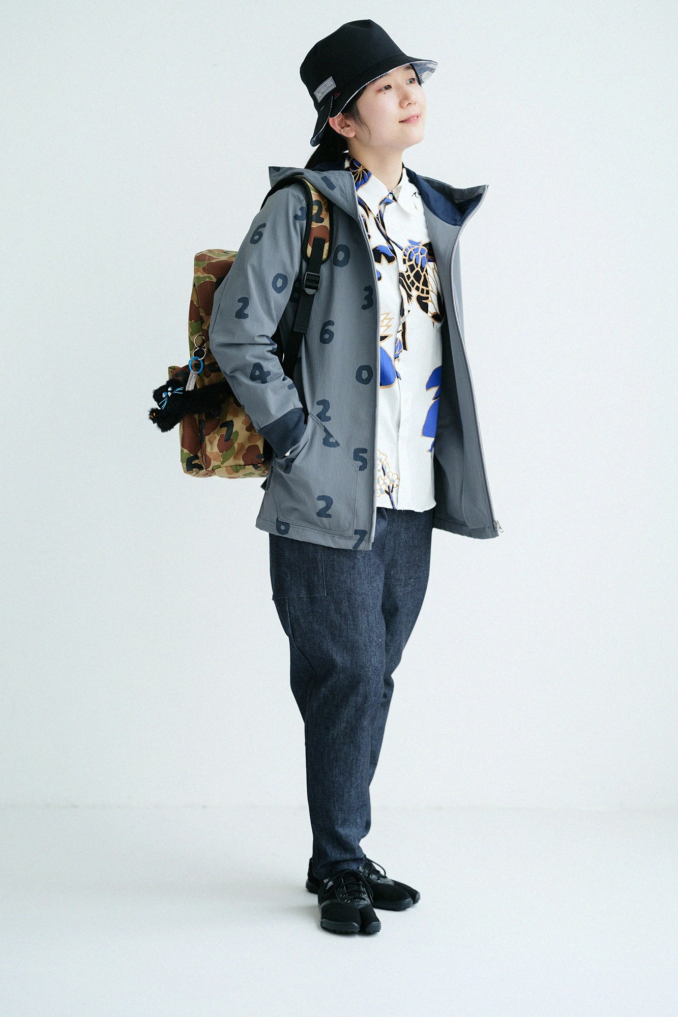 高島縮 20/20 シャツ／water land